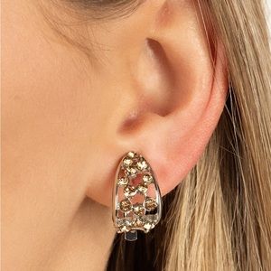 Paparazzi Extra Effervescent Brown Clip On Earrings P5CO-BNXX-017XX